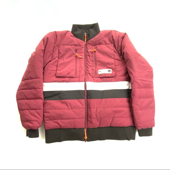 burgundy puma jacket